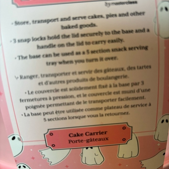 The Bake Shop Pink Pumpkin Cake Carrier Holds 10 Inch Cake Pasteloween Halloween - Picture 4 of 5